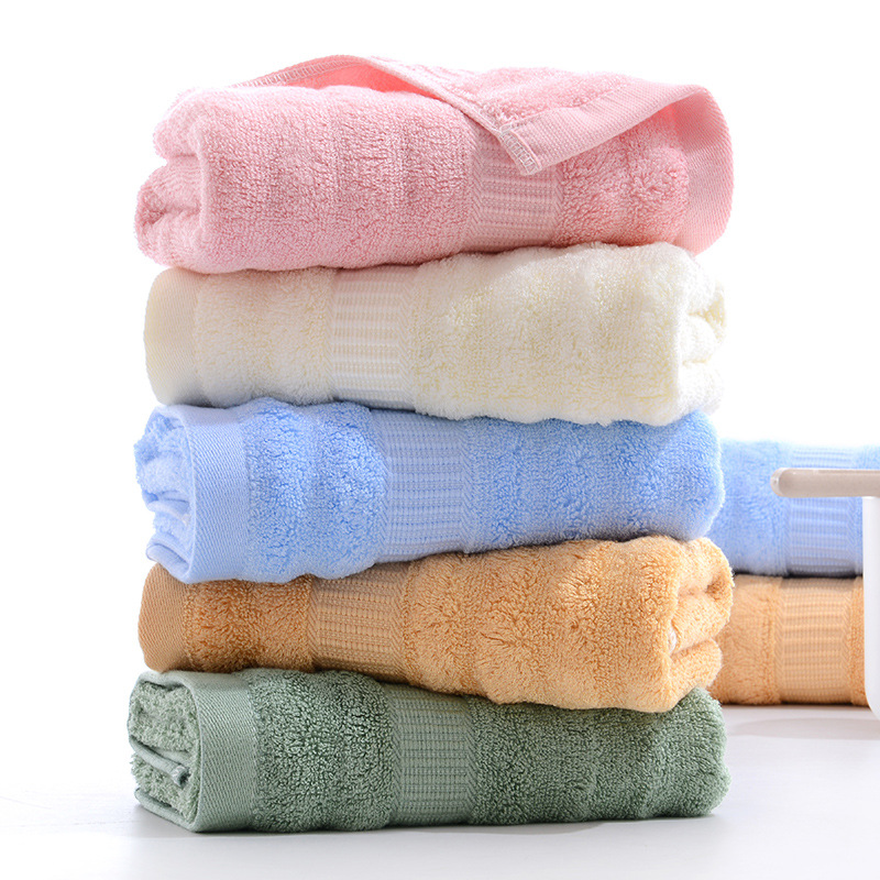 竹纤维高低毛波浪纹毛巾120克柔软美容面巾厂家吸水公司福利夏季