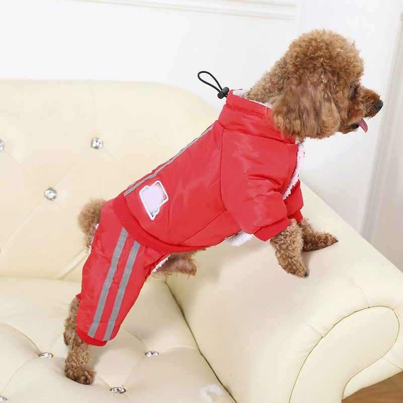 Одежда для собак 2020 осень и зима Новая плюс куртка с хлопковой подкладкой на четырех ножках с хлопковой подкладкой трансграничные взрывы