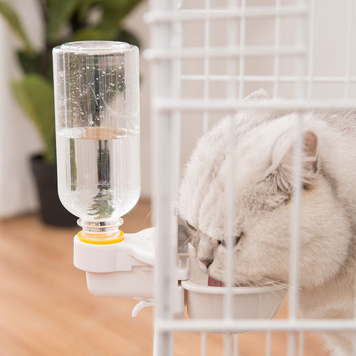 Dog hanging cage automatic drinking fountain hanging drinking fountain cat kettle drinking water dispenser water feeder pet supplies