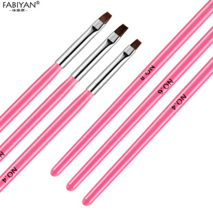 Nail Brush suit Phototherapy Pen Flat Head Oblique Head Pen Painted Gel Pen 3 Pack Phototherapy Brush Tool