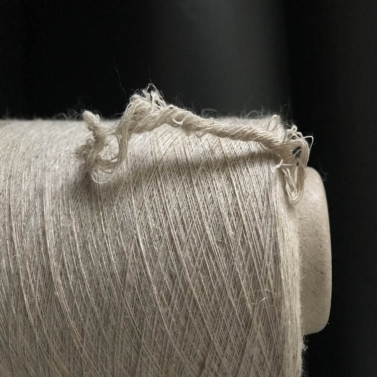 亚麻棉纱线 30L/70C 单股21s 麻棉纱 亚麻棉混纺纱 麻棉竹节纱