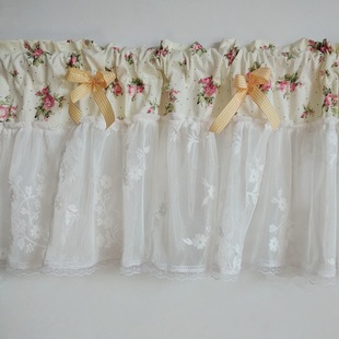 Partition Curtain Cabinet Curtain Short Curtain Half Curtain Washing Table Door Curtain Korean Style Small Cloth Curtain B91