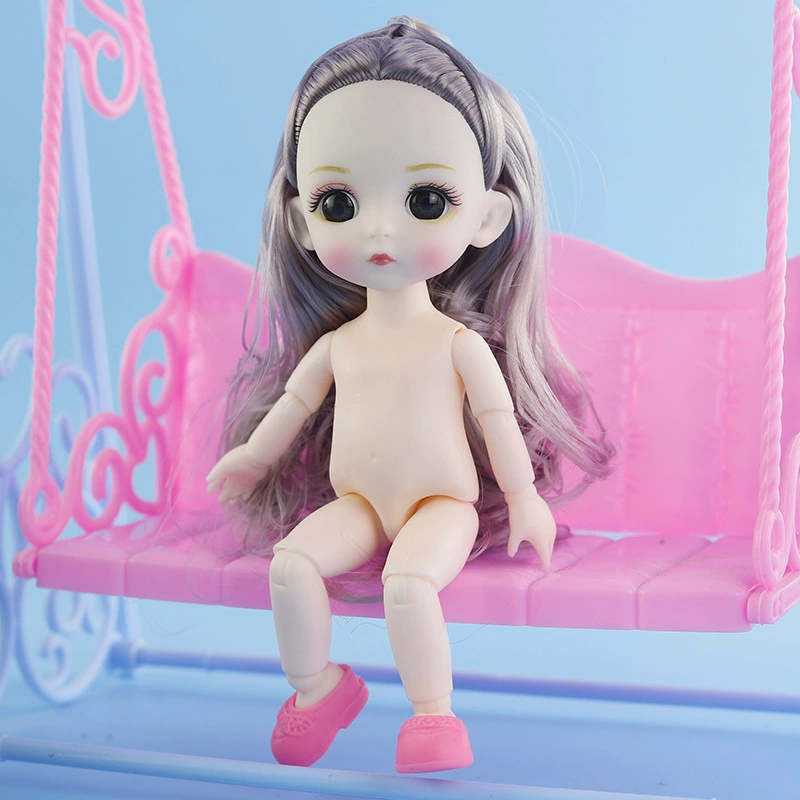 Кукла BJD Ding Xiaoma OB11, 16 см, бело-мускулестное обнажённое тело, 3D глаза, суставная