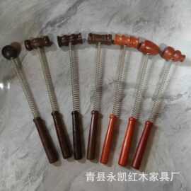 鸡翅木健身锤实木锤子弹力球按摩经络敲打养生厂家批发木制