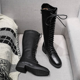 Демисезонные ботинки, высокие сапоги в английском стиле, коллекция 2021, большой размер