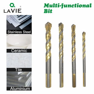 Triangle Handle Overlord Drill Galvanized Drill Multifunctional Tile Cement Wall Hand Drill Titanium Plated Golden Twist Triangle Drill