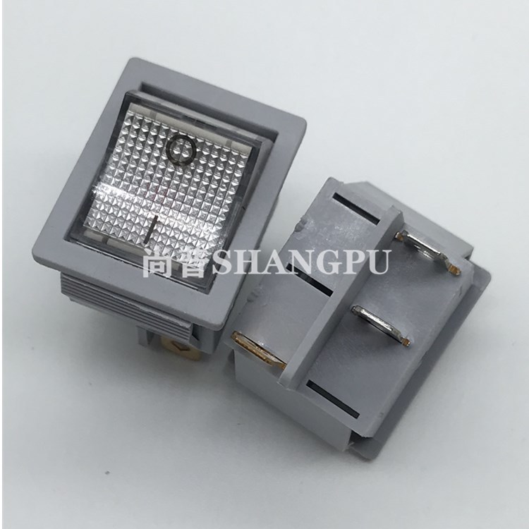 直销KCD4-201N带灯 船型开关15A/250V 翘板电源开关 4脚2档