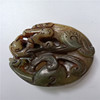 Antique jewelry jade, double-sided carved pendant, wholesale