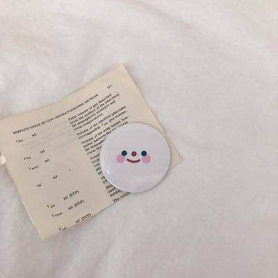 Espejo pequeño de dibujos animados lindo simple espejo de maquillaje de estudiante portátil pequeño espejo redondo mini espejo de maquillaje