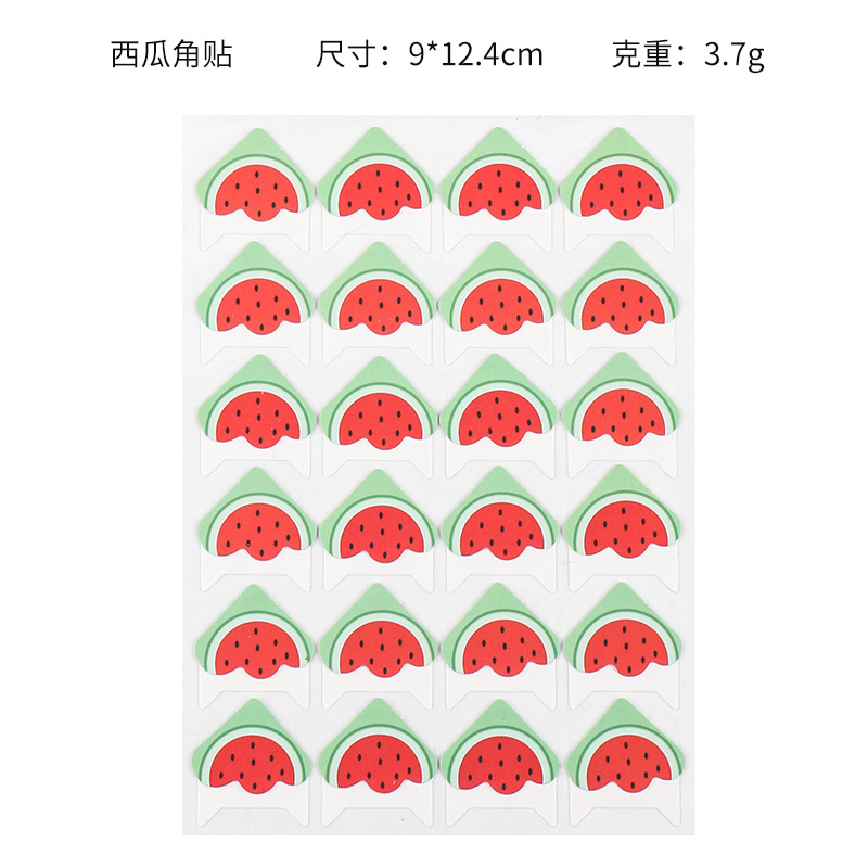 24 foodie esquina pegatinas fruta DIY álbum accesorios foto pegatinas esquina pegatinas