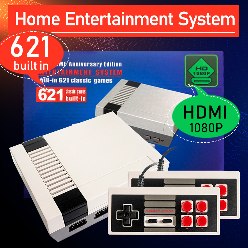[跨境] телевидение игровой автомат европа и издание HDMI мини hd классический красный белый внутренний 621 стиль игра ретро