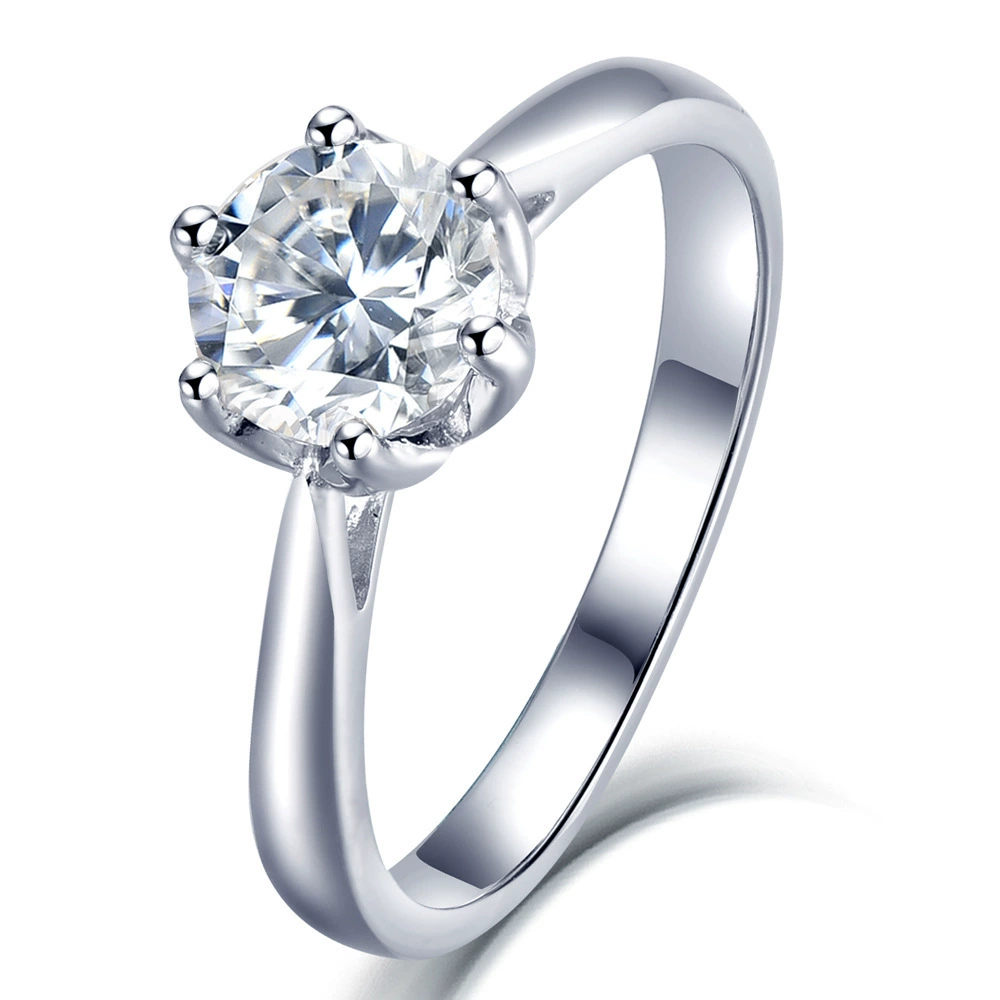 Stone inlay, wedding ring, accessory, silver 925 sample, 1 carat