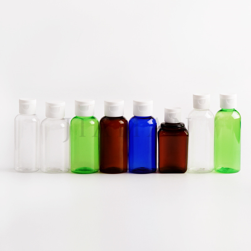 供应70ml75ml80m分装瓶试用装空瓶l翻盖瓶蝴蝶盖瓶PET塑料瓶