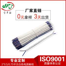 大功率电源线 2*0.75平方筒灯插头线 输入线 面板灯白色线输出线