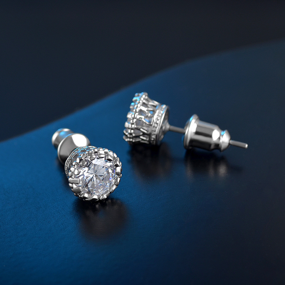Ins kalten wind zirkon ohrstecker ohrringe zubehör hochzeit kleid einfache krone ohrstecker männer und frauen geschenke_voghion.com