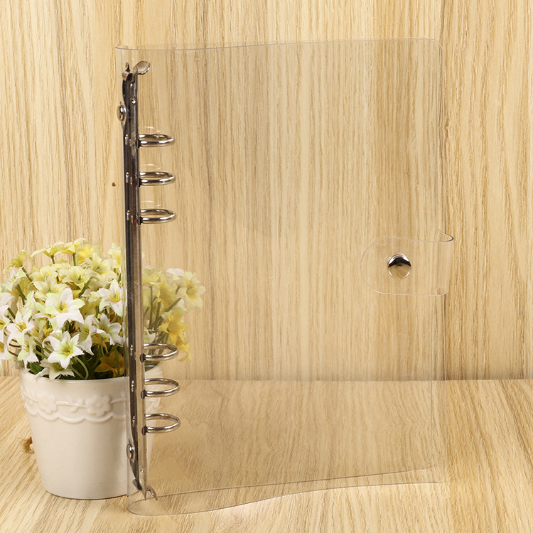 韓国創意透明pvcバインダーバインダー小清新グリッド横線計画ノート手帳