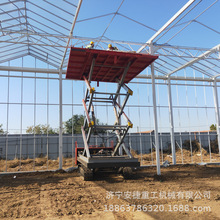 现代化温室履带升降平台 液压伸缩台面升降车 遥控式高空作业平台