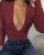 product - wholesale Sexy V neck Long Sleeve Jumpsuit Clothes Autumn Winter Women Clothing - White