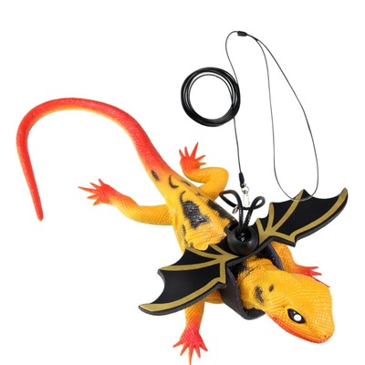 牛皮萬聖節寵物蝙蝠翅膀蜥蜴用品蜥蜴胸背帶鬃獅蜥綠鬣蜥牽引繩