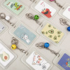 Cartoon cute set, plastic fashionable small bell for elementary school students, keychain, simple and elegant design, wholesale