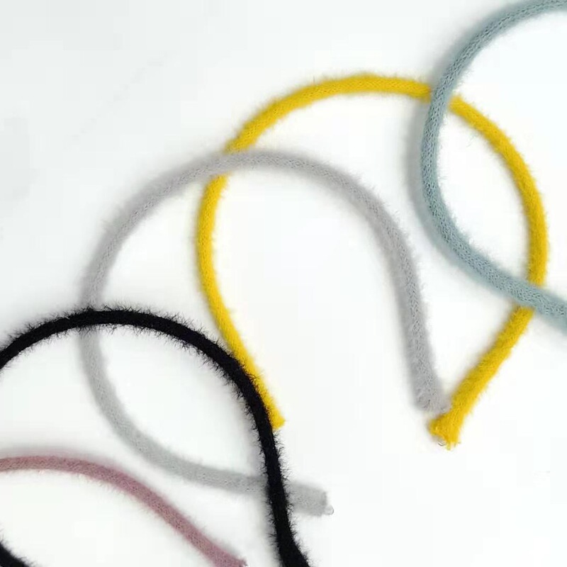 Mauhair Teddy Fleece Knitted Ribbon Tops with Headband DIY Garment Accessories Headwear Shoes Packaging