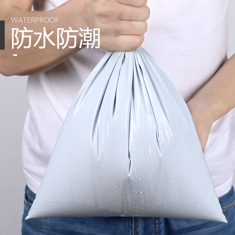 En stock envío gratuito blanco SF engrosado impermeable bolsa de embalaje bolsa logística ropa personalizada logotipo bolsa de embalaje al por mayor