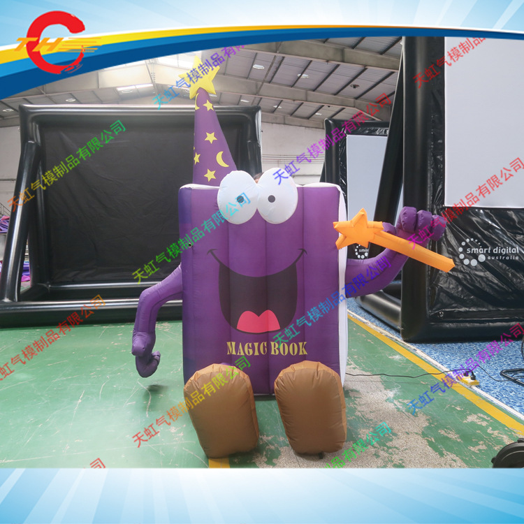 动画片充气卡通模型 欢迎广告设计模型 充气卡通气模造型