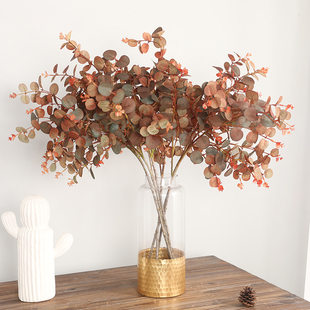 Factory direct selling indoor plant wall decorative fake flowers and flowers home Japanese autumn system Yugali leaves