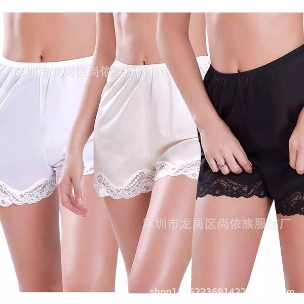 lace silk summer shorts for leisure
