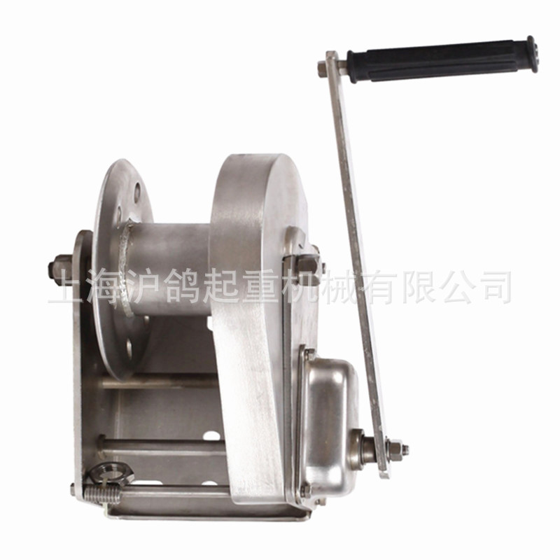 304不锈钢手摇绞盘 防锈防锈手动绞盘绞车卷扬机 防腐蚀自锁绞盘