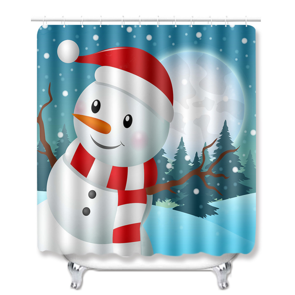 Navidad muñeco de nieve alfombra de baño alfombra de puerta inodoro de tres piezas antideslizante alfombra de piso transfronterizo en stock deseo amazon 1