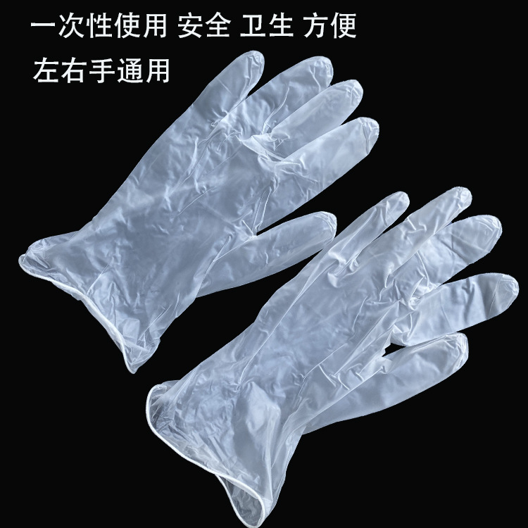 一次性手套PVC透明净化无尘防护洁净胶手套