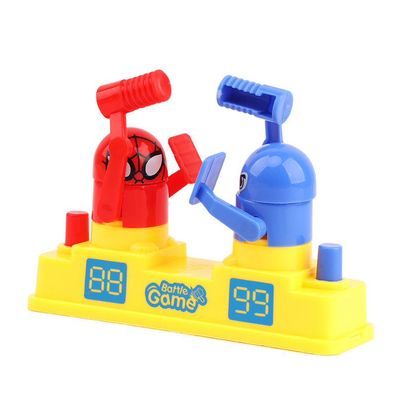 TikTok mismo juego de fiesta jugar doble juguete Ataque creativo y defensa contra luchador contra huelga villano juguete