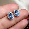 Earrings jade, jewelry, stone inlay, silver 925 sample, wholesale