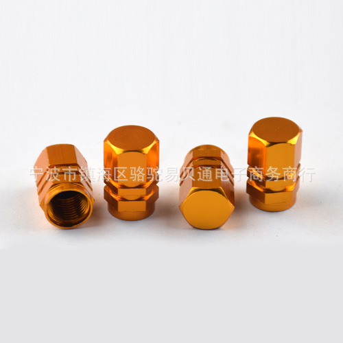 Colorful Car Tire Aluminum Hexagonal Valve Cap, Sedan Rainbow Aluminum Dust Cap, 10 Colors In Stock