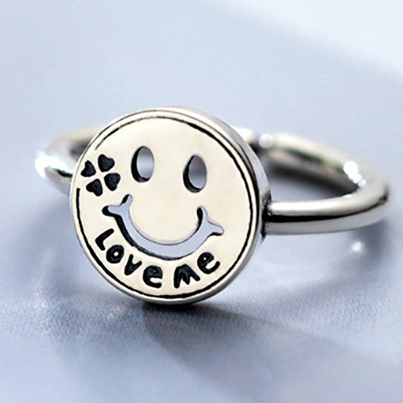 レトロなアルファベットの指輪の組み合わせins韓東大門ヒップホップはs 925銀の英語の指輪の対外貿易の卸売りをめっきします。