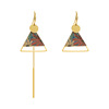 Ethnic asymmetrical earrings, ethnic style, simple and elegant design