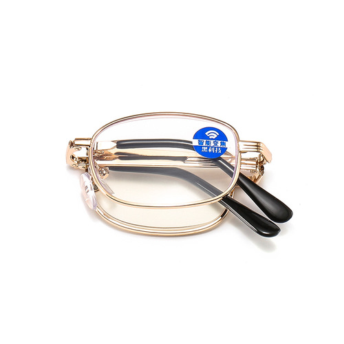 New style far and near dual-use reading glasses for men and women, foldable, portable, smart zoom, anti-blue light reading glasses, factory direct sales