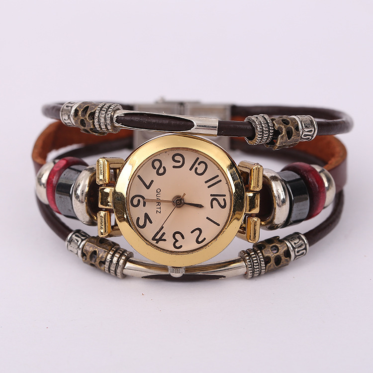 Foreign Trade Explosions Women's Circle Bracelet watch quartz Waterproof Ethnic Style Fashion Retro Women's quartz watch