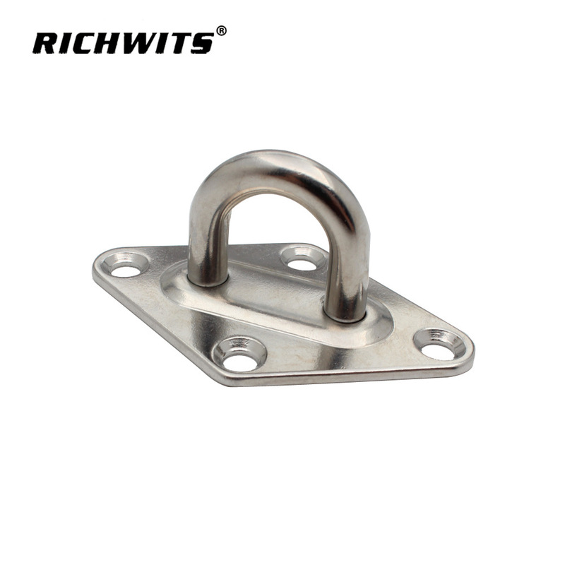 Stainless steel 304 316 diamond door buckle boat buckle diamond fixed buckle sunshade sail accessories suspension plate eye plate
