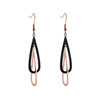 Trend fashionable long earrings stainless steel with tassels, Korean style, internet celebrity