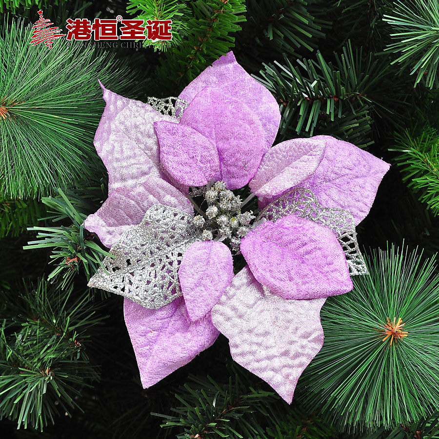 20cm de múltiples capas de simulación de Navidad flor hueco tela pegajosa de oro rosa flor falsa decoración de Navidad de ratán Flor de Navidad