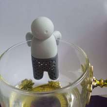 食品级硅胶滤茶器 茶先生小人造型硅胶泡茶器 茶叶包茶具