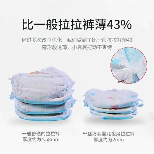 Baby night use 4XL diaper with XXXXL extra-large plus size super thin pull-up pants