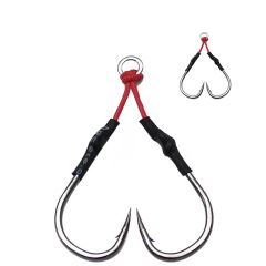 Wholesale high-carbon steel thugs' iron plates with double hooks, hook-and-pendulum style sea fishing for tuna and mackerel in freshwater and saltwater.