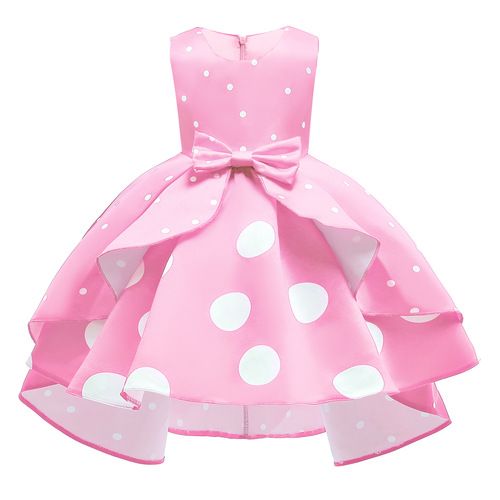 New children's skirt ins cross-border girl's dress girl's printed retro princess dress small and medium-sized children's dress skirt wholesale
