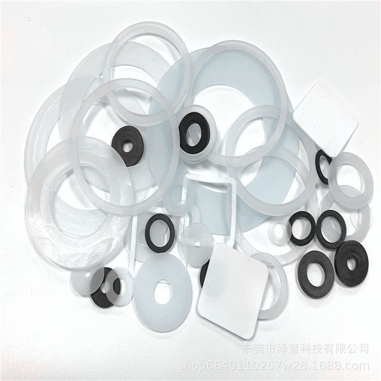 厂家直销乳白色硅胶平垫 黑色橡胶垫片 透明耐高温硅胶平垫圈