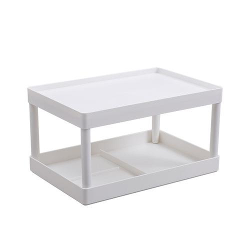 Pure white multi-layer desktop storage rack kitchen plastic organizer bathroom countertop cosmetics storage rack storage rack