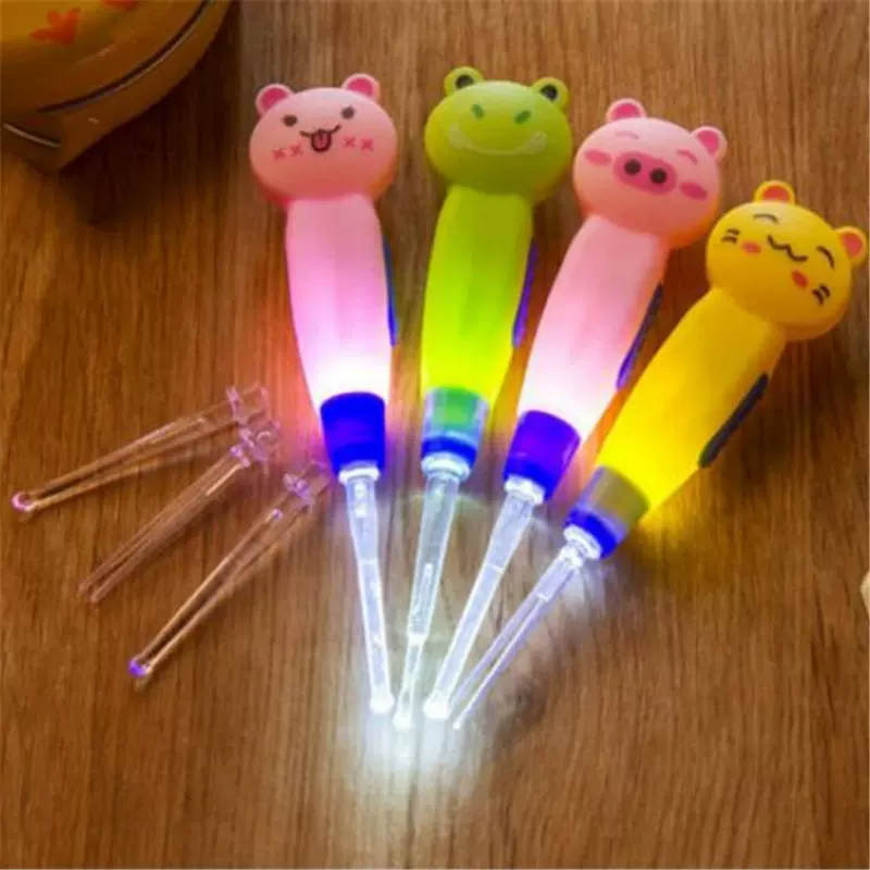 厂家卡通动物发光耳勺 宝宝儿童挖耳器 耳扒 洁耳器 2元店