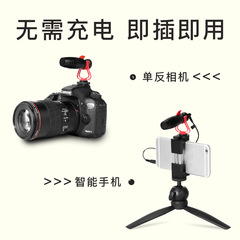 Live streaming equipment complete set, photography DSLR camera microphone mini noise reduction interview recording phone live streaming microphone